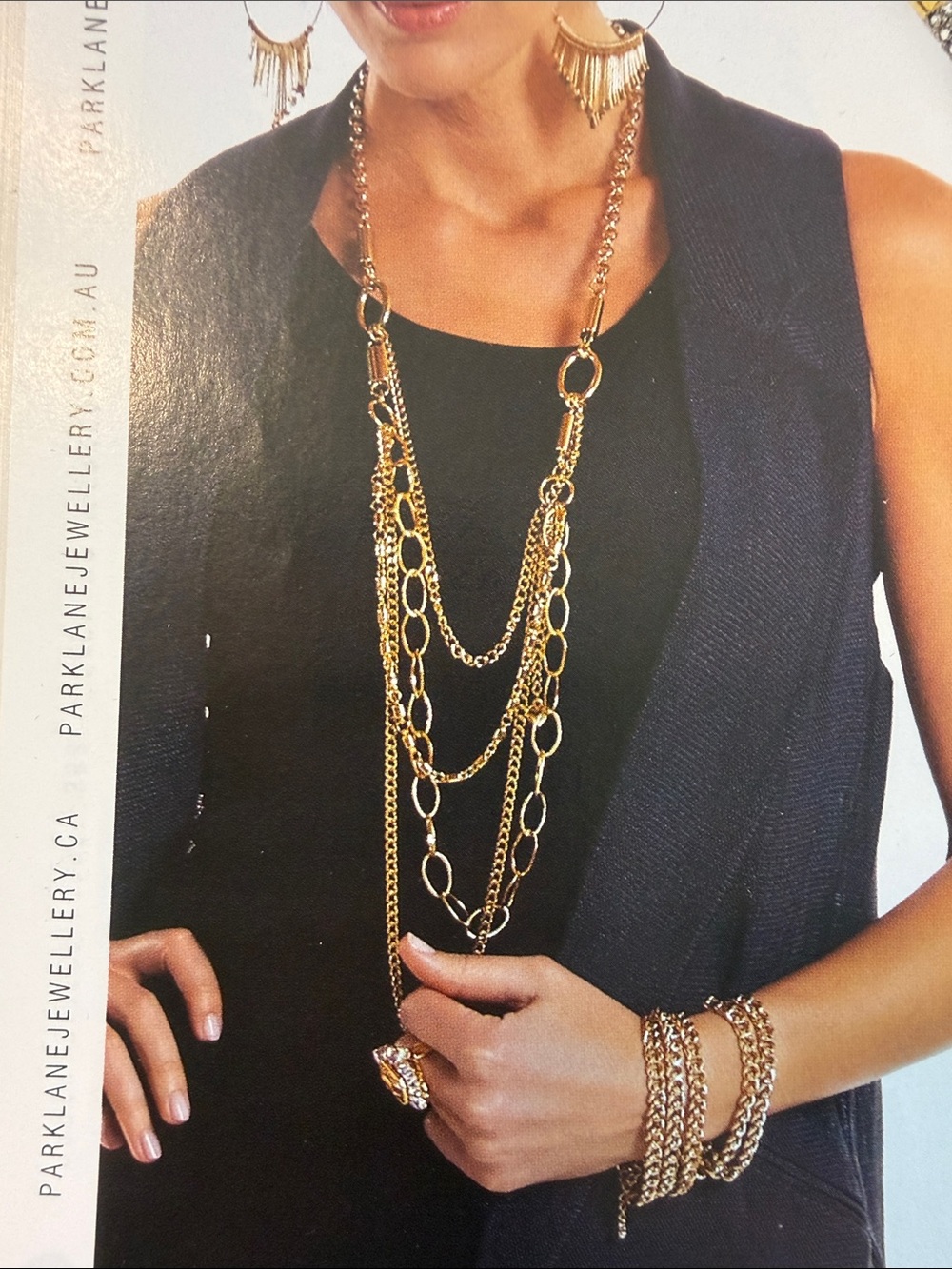 Park Lane Gold Layered Multi-Chain Necklace Set (Amped Up Necklace)